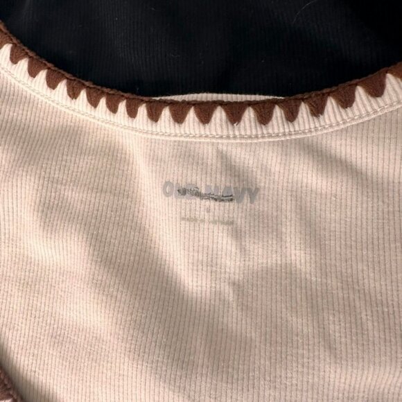 NEW lot of 2 Old Navy Womens Ribbed Tank Tops L Black Beige Boho Basic - Picture 5 of 12